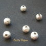 (10 bucati) Margele stardust argintii de diametru aprox 4 mm