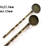 5318 - (2buc) Baza agrafa, bronz, platou 12mm