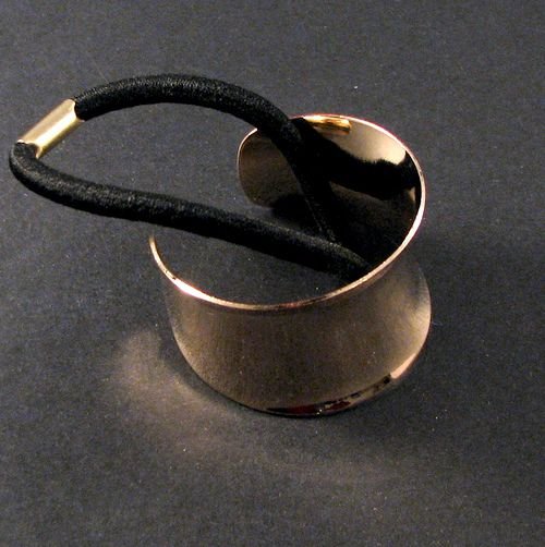 5319 (1buc) Baza pt inel de prins patul, auriu lucios, aliaj metalic si elastic