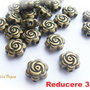 Distantier trandafir finisaj bronz aprox 8x4 mm