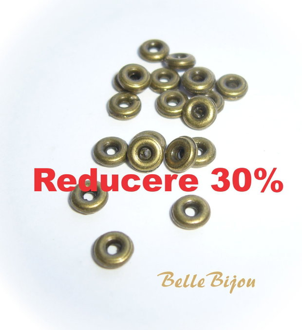 (10 bucati) Covrigel - distantier finisaj bronz aprox  2x5 mm