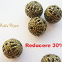 (10 bucati) Bile finisaj bronz model filigran diametru aprox 8 mm
