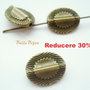 Distantier oval finisaj bronz aprox 15x12x4.5 mm