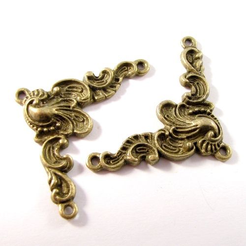 5322 - (1buc) Chandelier / charms, conector, bronz, 42x26mm