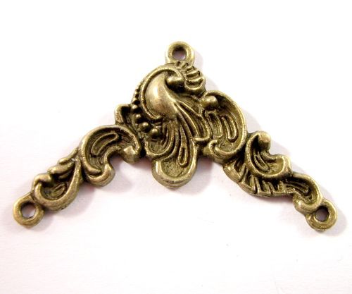 5322 - (1buc) Chandelier / charms, conector, bronz, 42x26mm