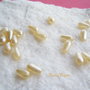 (10 bucati) Perle de sticla ivoire vintage lacrima mica aprox 9x5 mm