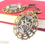 Cercei bronz/sticla VINTAGE