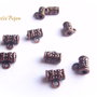 Agatatoare mica pentru pandant sau charm model 2 finisaj cupru aprox 7.5x6.5 mm