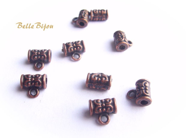Agatatoare mica pentru pandant sau charm model 2 finisaj cupru aprox 7.5x6.5 mm