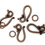 Inchizatoare tip hook & eye finisaj cupru 20x12mm (CU0021)
