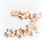 Conector,pandantiv rose gold,flori gravate 38x15mm RG0057