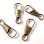 4929 - (2buc) Inchizatoare lobster, aliaj bronz, 25x9x4mm