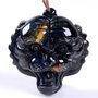 5454 - Pandantiv, cap de tigru sculptat, ochi de tigru, 33x32x14mm