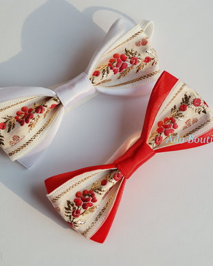 Mini papion rustic cu flori