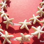 Howlit alb in forma de stelute de mare aprox  14x5 mm