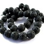 2351 - (10buc) Lava, negru, sfere 10mm