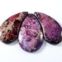 4781 - SET, baza colier, pandantiv 3 piese, sediment marin, mov lila violet, virgula picatura lacrima