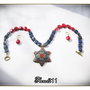 SET- LAPIS-LAZULI SI CORAL ROSU- RETINUT