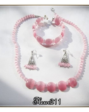 SET- OCHI DE PISICA ROZ