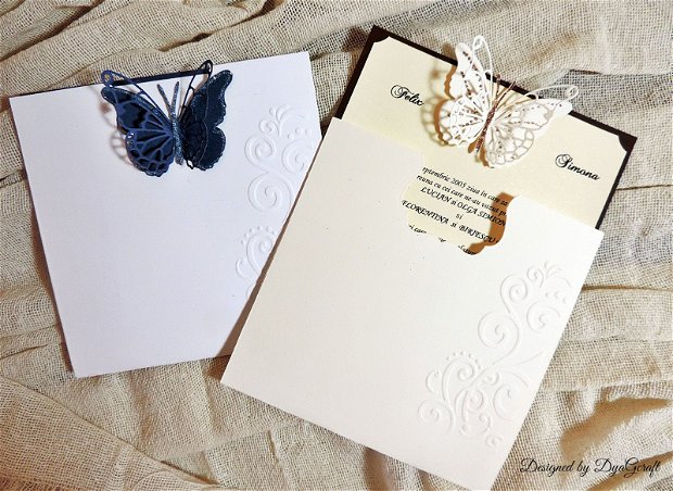 Invitatie nunta Elegant Butterfly