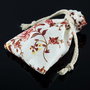 Saculeti din material textil cu flori de cires, 10x6.5cm