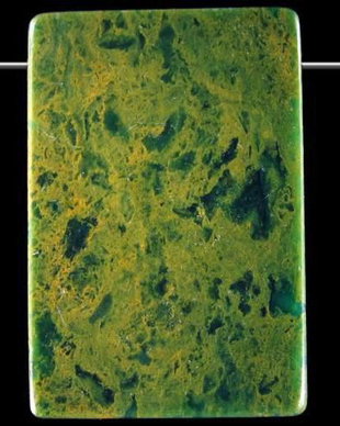5298 - Pandantiv, jad / jadeit african, 45x31x5mm
