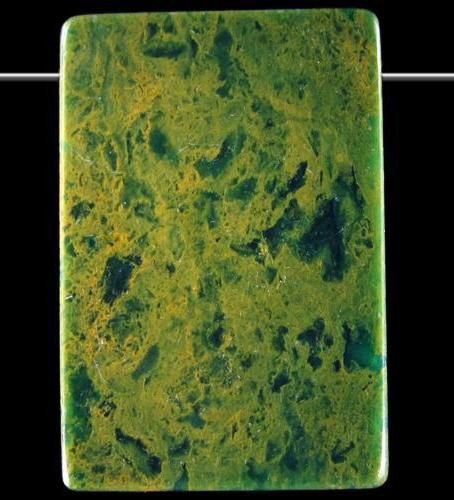 5298 - Pandantiv, jad / jadeit african, 45x31x5mm
