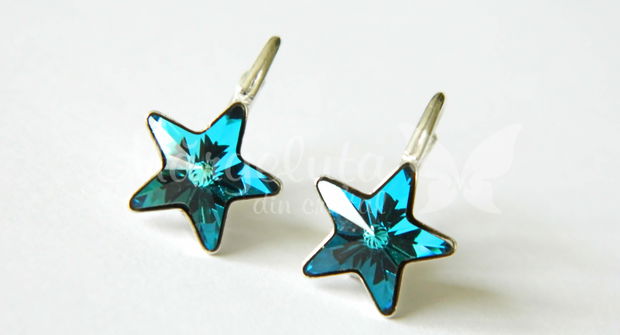 Cercei Swarovski Stars / Stea / Steluta / Argint 925