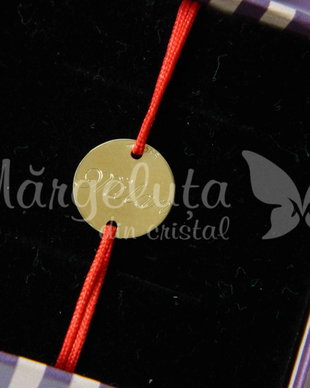 Bratara personalizata - banut/charm din aur
