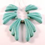 4605 - SET Baza colier, pandantiv, 6 piese, howlite turquoise, aripi