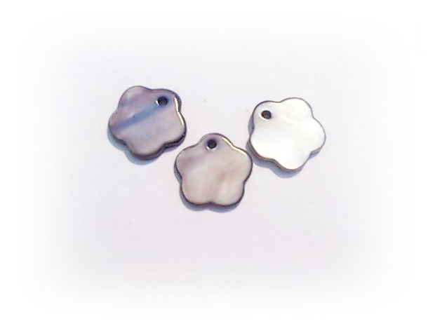 Charm sidef floare gri 13mm (AG0018)