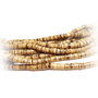 10b rondele heishi  lemn cocos maro nisipiu 5mm (AG019)