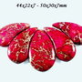 4780 - SET, pandantiv 5 piese, variscite, ciclamen, pandantiv, virgula picatura lacrima, colier