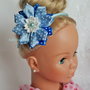 Cordeluta saten cu floare bleu