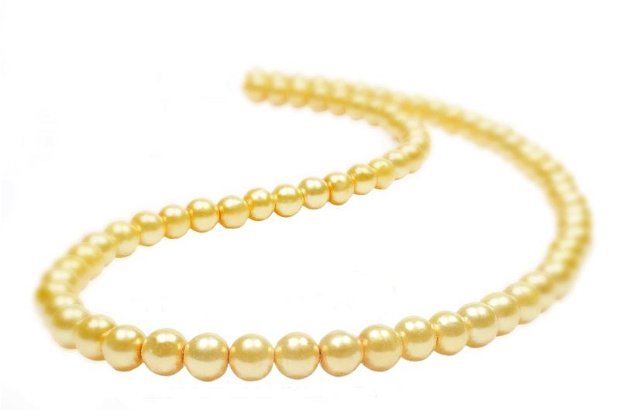 10b perle sticla galben auriu 6mm (SRG1 32)
