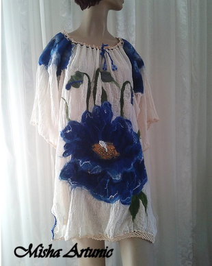 Tunica/ Ie/ Bluza - Blue Poppy - rezervat