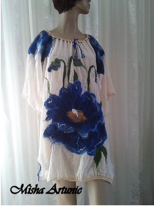 Tunica/ Ie/ Bluza - Blue Poppy - rezervat