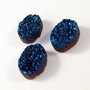 5516 - SET (3buc) Cabochon, agata titanium druzy,