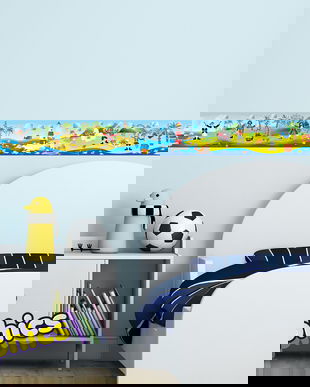 Bordura perete/ friza autocolant 2 m (wall border) Pirati si corabii - by babygraphics