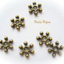 (10 bucati) Stelute de zapada finisaj bronz aprox 7x2 mm
