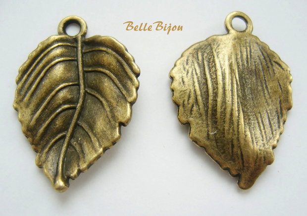 Frunze 3D finisaj bronz aprox 29x20x3 mm