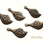 Frunza finisaj bronz din tabla stantata aprox 1x10x20 mm