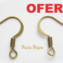 OFERTA ...(10 bucati) Tortite cercei cu arc finisaj bronz aprox 17x16 mm