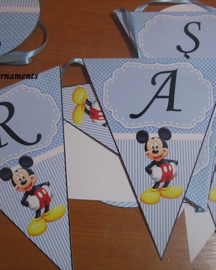 Banner botez Mickey/ Ghirlanda Mickey