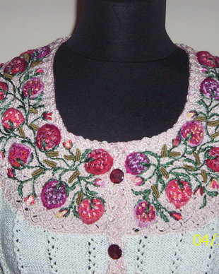 bluza tricotata 'NANA alb pink