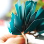 Price tag /thank you tag  - 20 b - carton satenat imprimat  teal intens - 2 fete