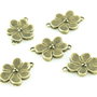 S1181 Conector bronzat floare, 24x16mm