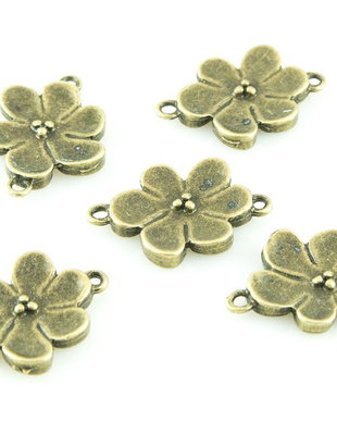 S1181 Conector bronzat floare, 24x16mm