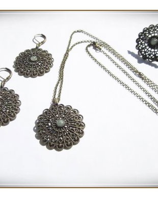 SET- AVENTURIN VERDE SI BRONZ