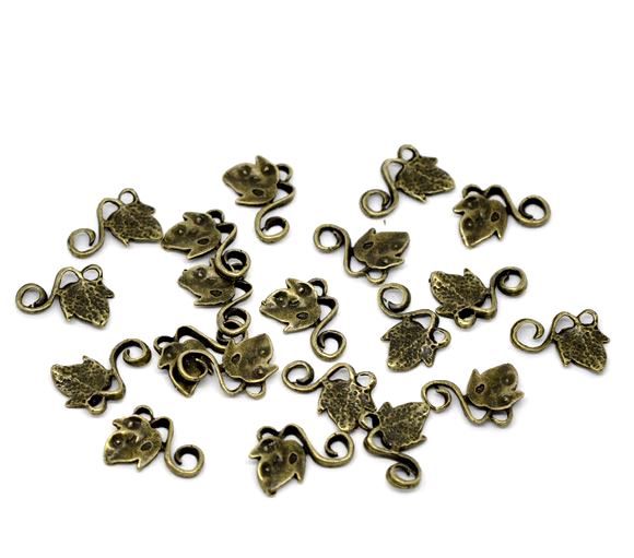 1b Charm / conector frunza 16x12mm (BZ0013)